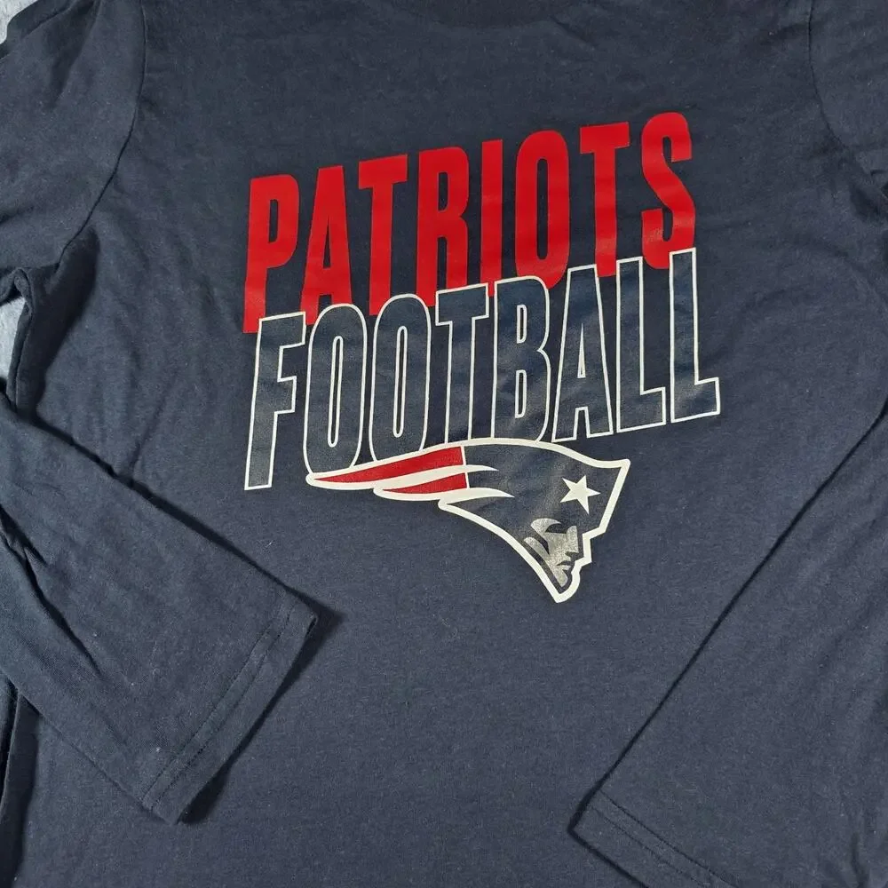 New England Patriots Shirt Youth XL 18-20 NWT Long Sleeve NFL Football Navy